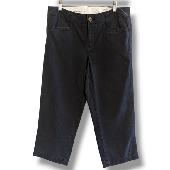 Eddie Bauer Blakely Cropped Capri Pants 8 Navy Blue NWT Capris Crop Pant - Picture 1 of 8